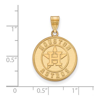 Houston Astros Gold-Plated Sterling Silver Large Pendant – view 2