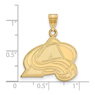 Colorado Avalanche Gold-Plated Sterling Silver Large Letter A Pendant – view 2