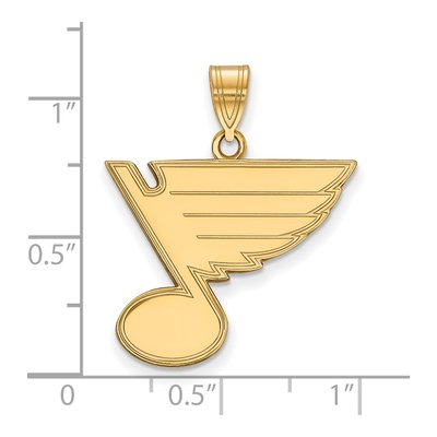 St. Louis Blues Gold-Plated Sterling Silver Large Pendant – view 2