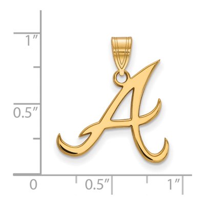 Atlanta Braves Gold-Plated Sterling Silver Large Pendant – view 3