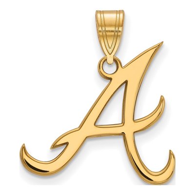 Atlanta Braves Gold-Plated Sterling Silver Large Pendant