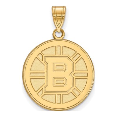 Boston Bruins Gold-Plated Sterling Silver Large Pendant