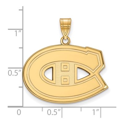 Montreal Canadiens Gold-Plated Sterling Silver Large Pendant – view 2