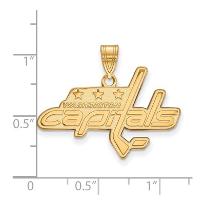 Washington Capitals Gold-Plated Sterling Silver Large Pendant – view 2