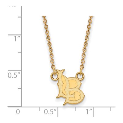 California State University Long Beach Gold-Plated Sterling Silver Small CSU Pendant – view 2