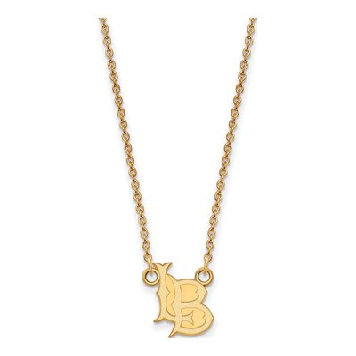California State University Long Beach Gold-Plated Sterling Silver Small CSU Pendant