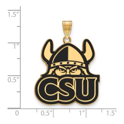 Cleveland State University Gold-Plated Sterling Silver Extra Large Pendant – view 2