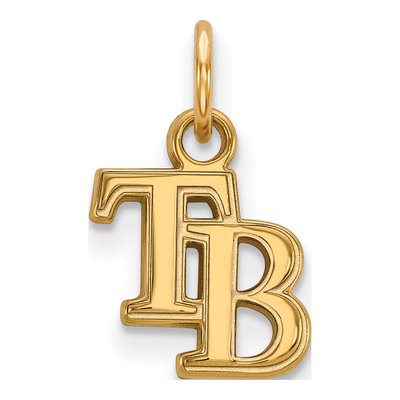 Tampa Bay Rays Gold-Plated Sterling Silver Extra Small T-B Pendant