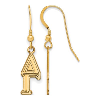 Delta Gamma Gold-Plated Sterling Silver Sorority Earrings
