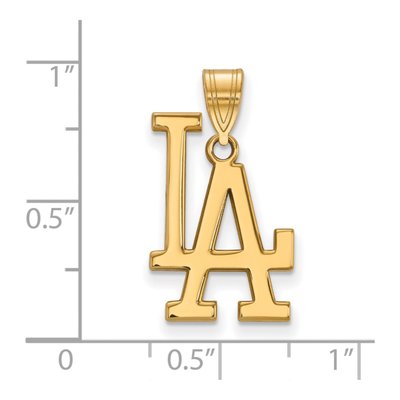 Los Angeles Dodgers Gold-Plated Sterling Silver Large Pendant – view 3