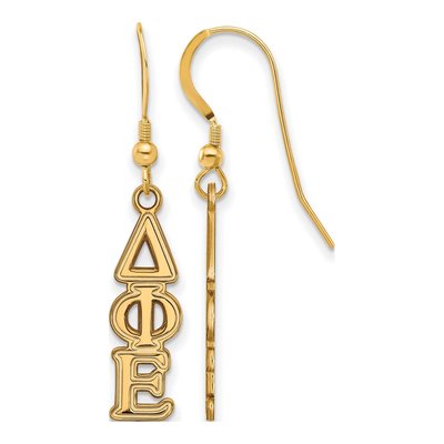 Delta Phi Epsilon Gold-Plated Sterling Silver Sorority Earrings