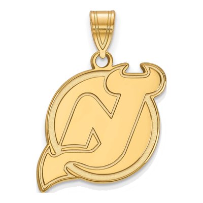 New Jersey Devils Gold-Plated Sterling Silver Large Pendant
