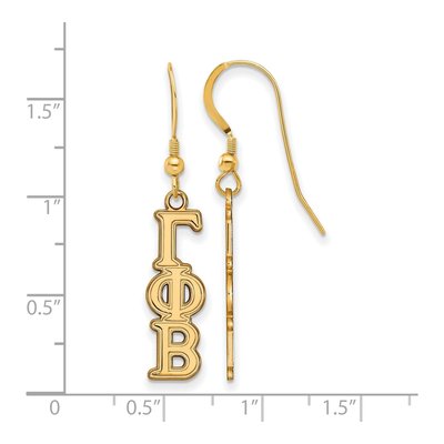 Gamma Phi Beta Gold-Plated Sterling Silver Earrings – view 2