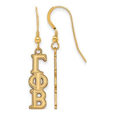 Gamma Phi Beta Gold-Plated Sterling Silver Earrings