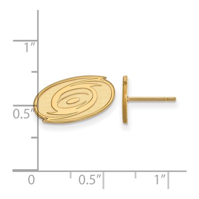 Carolina Hurricanes Gold-Plated Sterling Silver Earrings – view 2