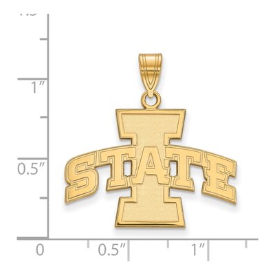 Iowa State University Gold-Plated Sterling Silver Large Pendant – view 2