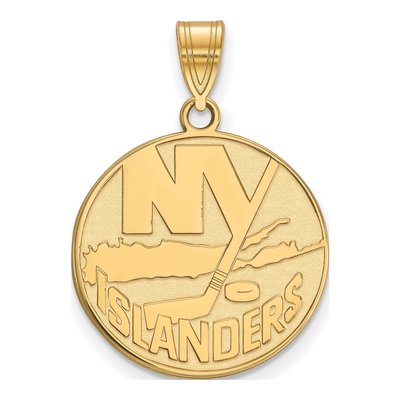 New York Islanders Gold-Plated Sterling Silver NY Large Pendant