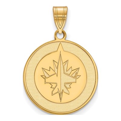 Winnipeg Jets Gold-Plated Sterling Silver Large Pendant