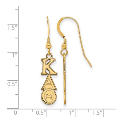 Kappa Alpha Theta Gold-Plated Sterling Silver Earrings – view 2
