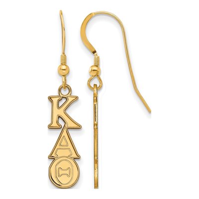 Kappa Alpha Theta Gold-Plated Sterling Silver Earrings
