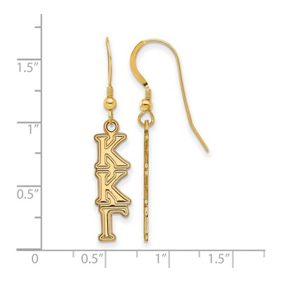 Kappa Kappa Gamma Gold-Plated Sterling Silver Earrings – view 2