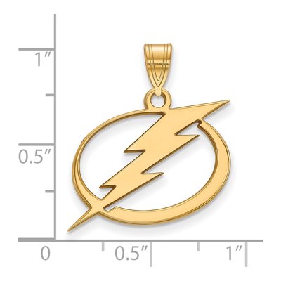 Tampa Bay Lightning Gold-Plated Sterling Silver Large Pendant – view 2