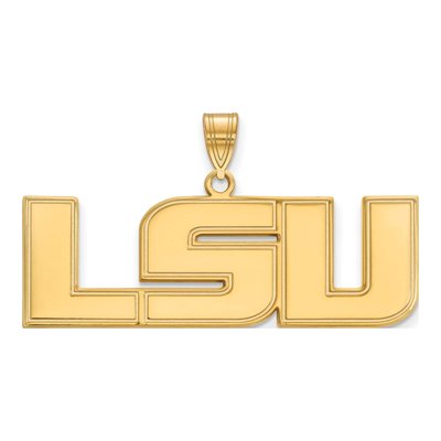 Louisiana State University Gold-Plated Sterling Silver LSU Large Pendant