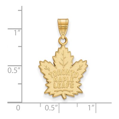 Toronto Maple Leafs Gold-Plated Sterling Silver Large Pendant – view 2