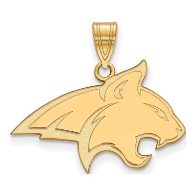 Montana State University Gold-Plated Sterling Silver Bobcats Large Pendant