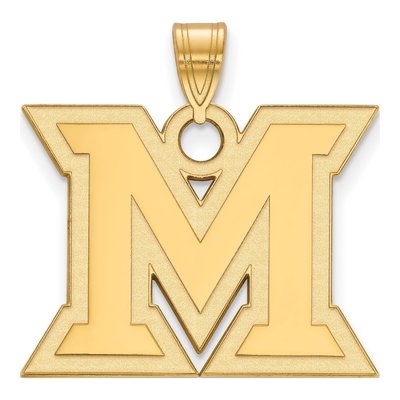 Miami University Gold-Plated Sterling Silver Large Ohio Letter M Pendant