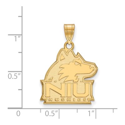 Northern Illinois University Gold-Plated Sterling Silver NIU Huskies Large Pendant – view 2