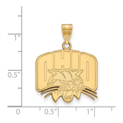 Ohio University Gold-Plated Sterling Silver Large Pendant – view 2