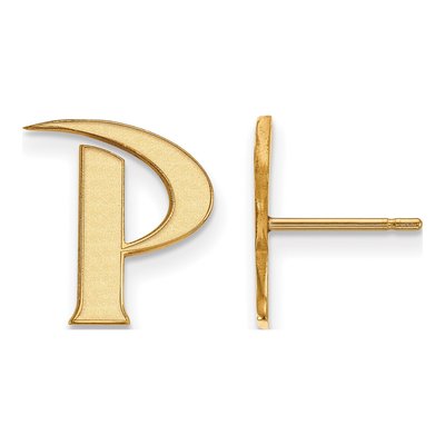 Pepperdine University Gold-Plated Sterling Silver Letter P Stud Earrings