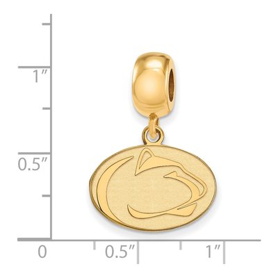Pennsylvania State University Gold-Plated Sterling Silver Small Penn Lion Dangle Bead – view 2