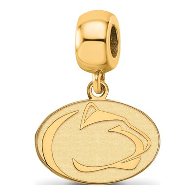Pennsylvania State University Gold-Plated Sterling Silver Small Penn Lion Dangle Bead