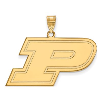 Purdue University Gold-Plated Sterling Silver Large Letter P Pendant