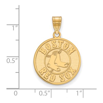 Boston Red Sox Gold-Plated Sterling Silver Large Pendant – view 2
