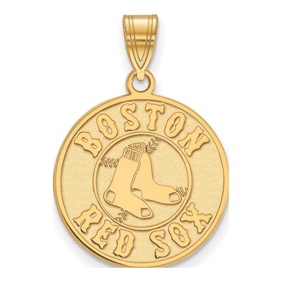 Boston Red Sox Gold-Plated Sterling Silver Large Pendant