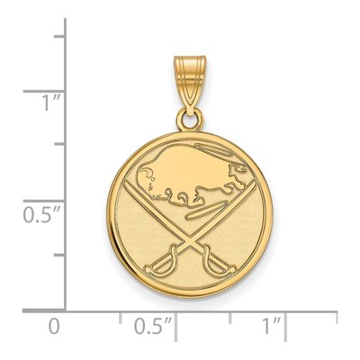 Buffalo Sabres Gold-Plated Sterling Silver Large Pendant – view 2