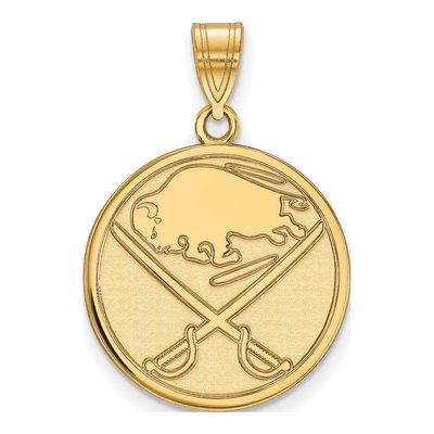 Buffalo Sabres Gold-Plated Sterling Silver Large Pendant