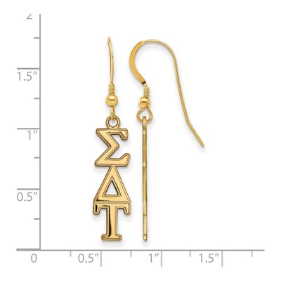 Sigma Delta Tau Gold-Plated Sterling Silver Earrings – view 2