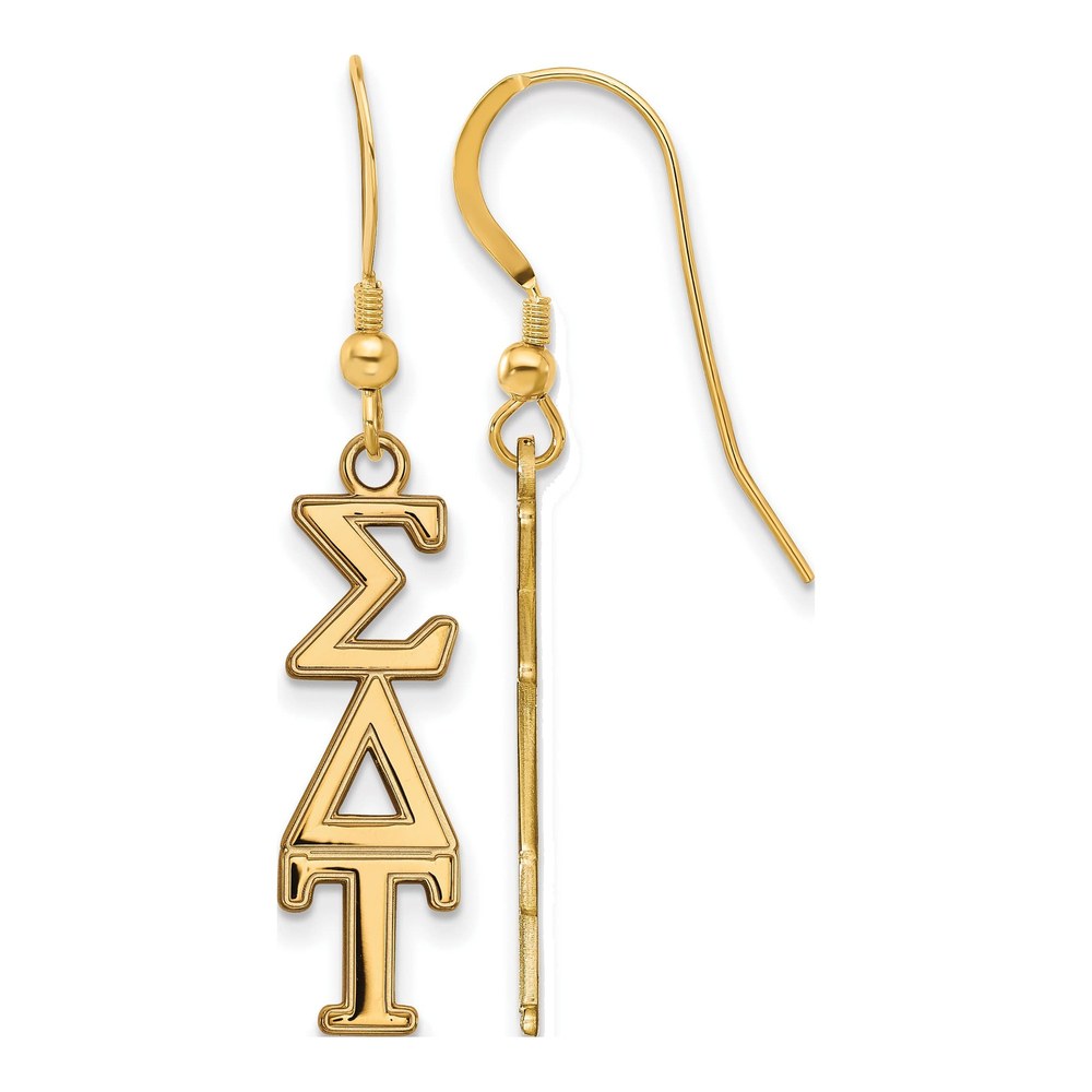 Sigma Delta Tau Gold-Plated Dangle Earrings