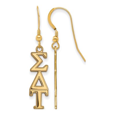 Sigma Delta Tau Gold-Plated Sterling Silver Earrings