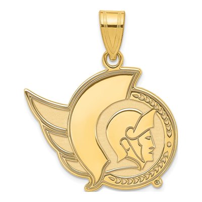 Ottawa Senators Gold-Plated Sterling Silver Large Pendant