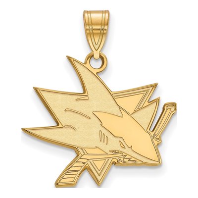 San Jose Sharks Gold-Plated Sterling Silver Large Pendant