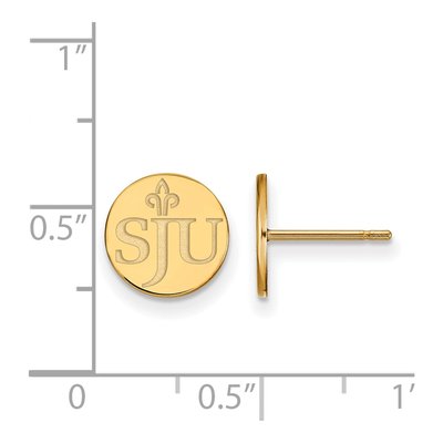St Joseph's University Gold-Plated Sterling Silver Saint Earrings – view 2