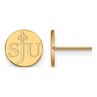 St Joseph's University Gold-Plated Sterling Silver Saint Earrings