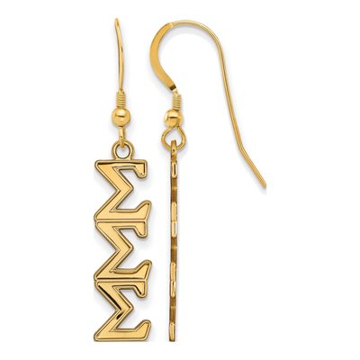 Sigma Sigma Sigma Gold-Plated Sterling Silver Earrings