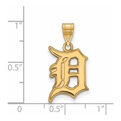 Detroit Tigers Gold-Plated Sterling Silver Large Letter D Pendant – view 3