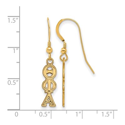 Theta Phi Alpha Gold-Plated Sterling Silver Sorority Earrings – view 2
